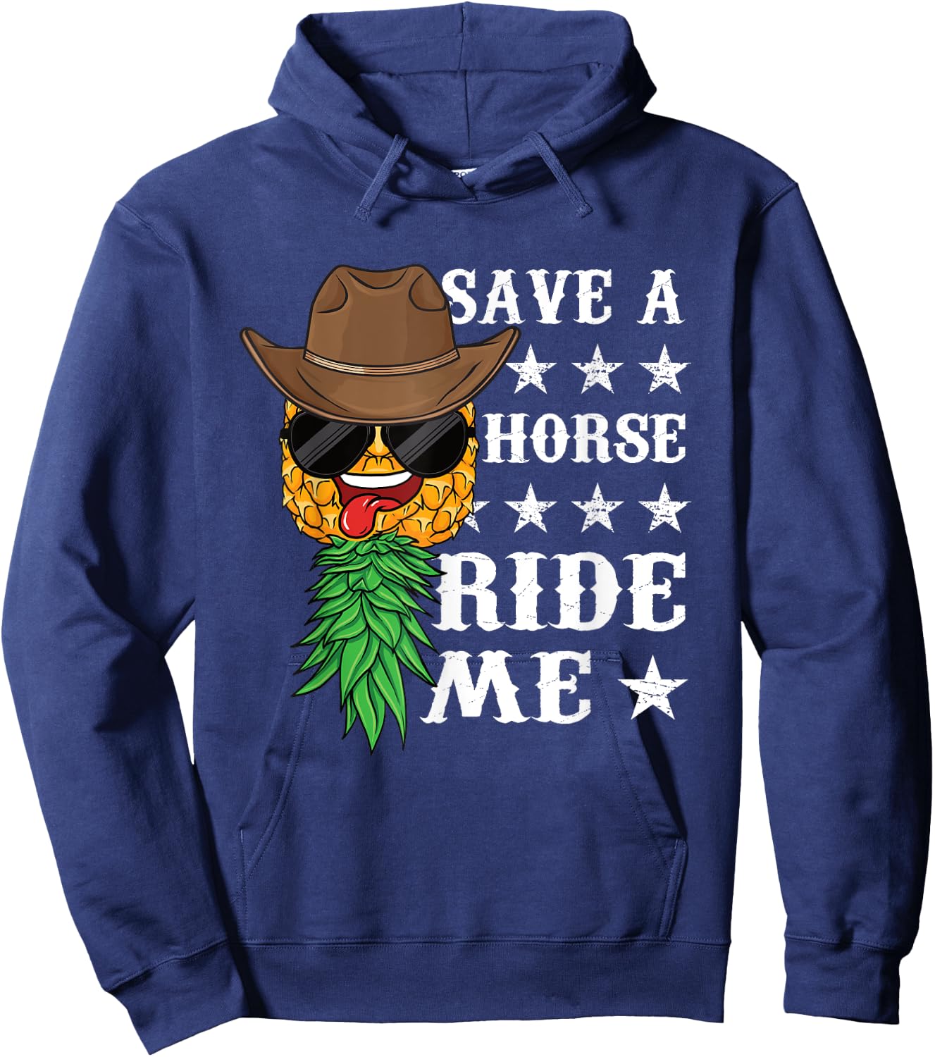 Swinger Upside down Pineapple Men Cowboy Husband Hoodie - Hoodie | Navy