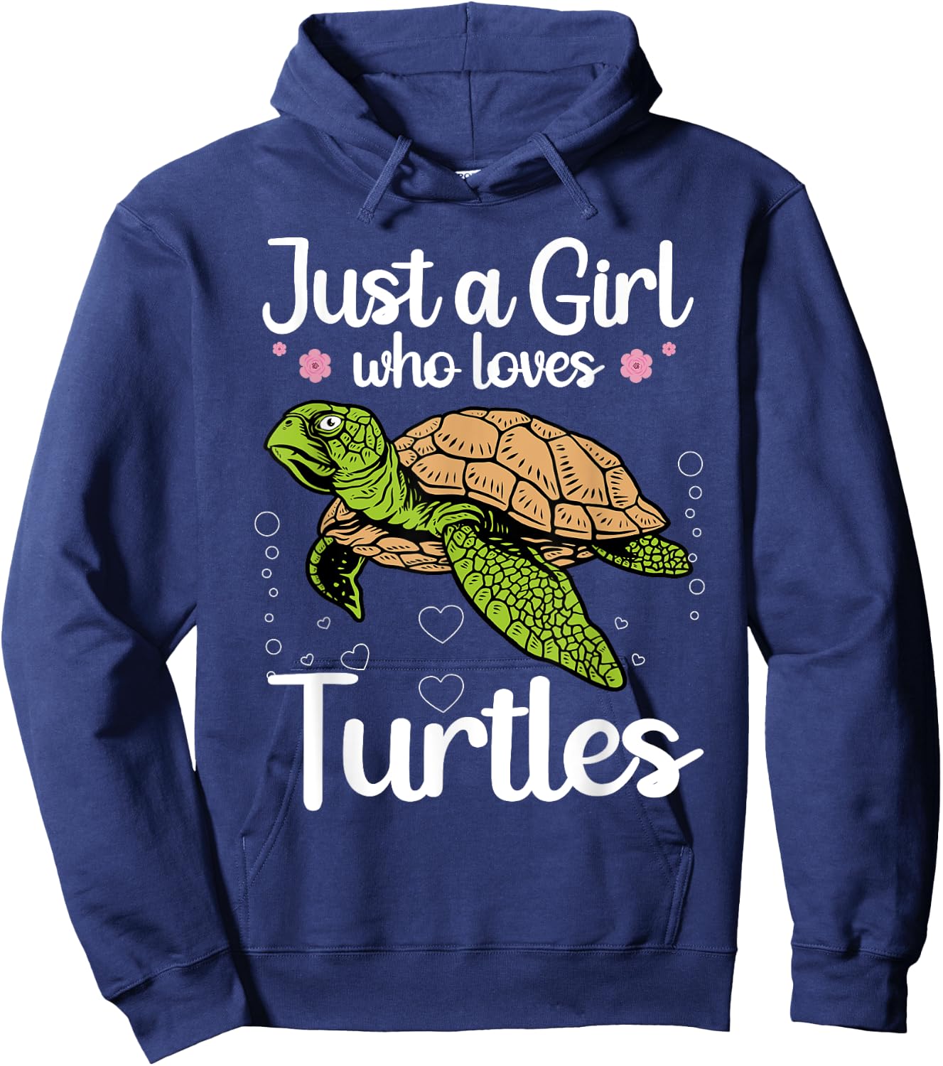 Funny Sea Turtle Girls Turtle Lover Ocean Turtles Hoodie - Hoodie | Navy