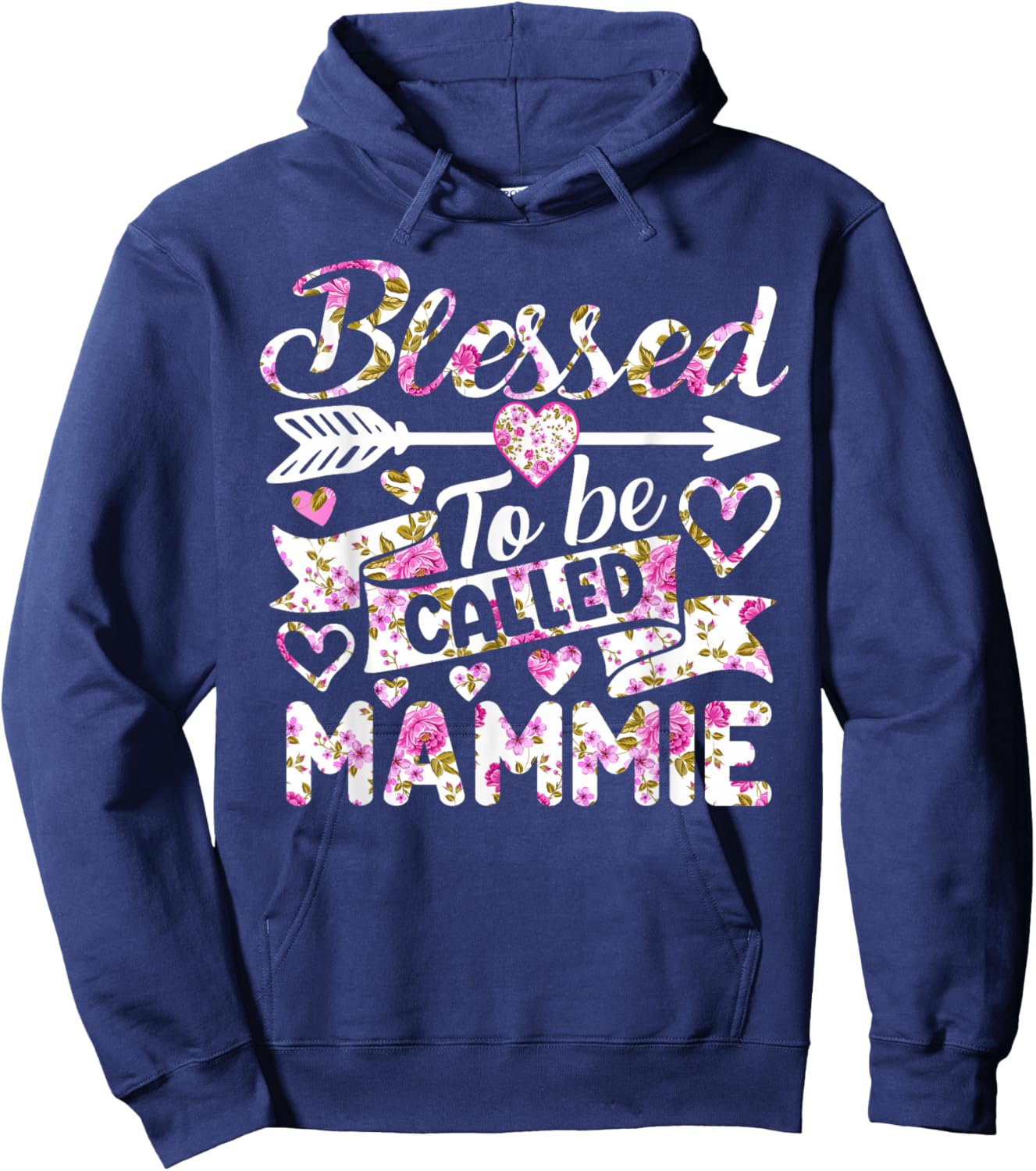Blessed To Be Called Mammie Shirt Funny Grandma Mother's Day Hoodie - Hoodie | Navy