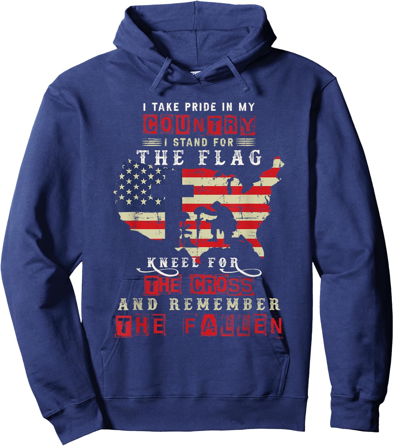 I Take Pride In My Country I Stand For The Flag Kneel Hoodie - Hoodie | Navy
