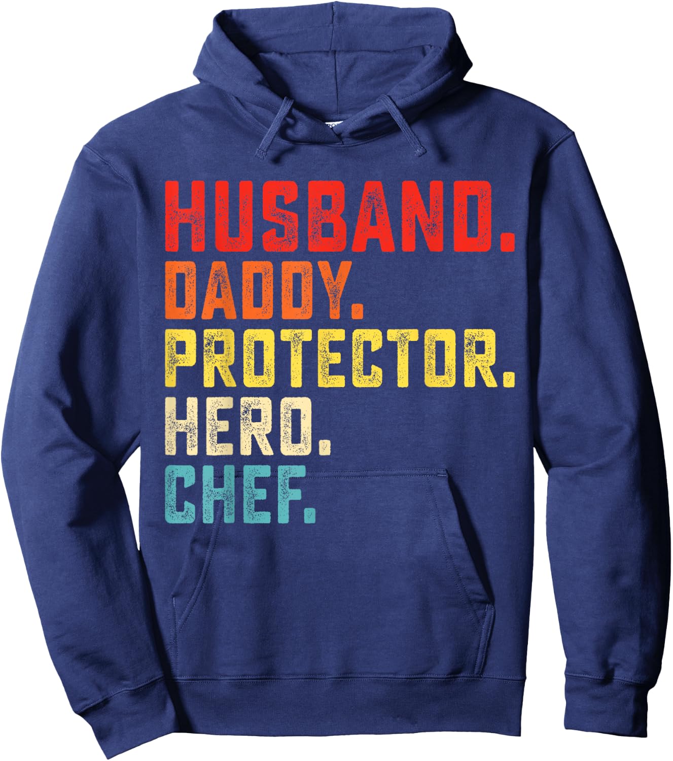 husband daddy protector hero chef fathers Day Cook Cooking Hoodie - Hoodie | Navy