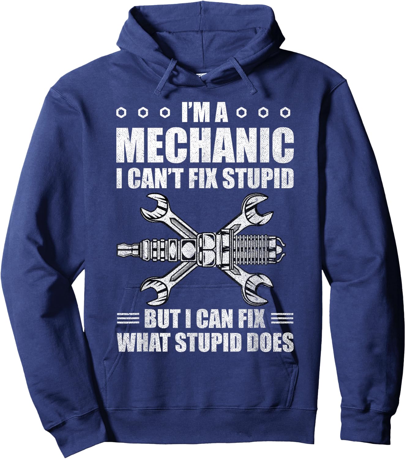 Car Mechanic Design Maintenance Man Gifts Auto Mechanic Fun Hoodie - Hoodie | Navy