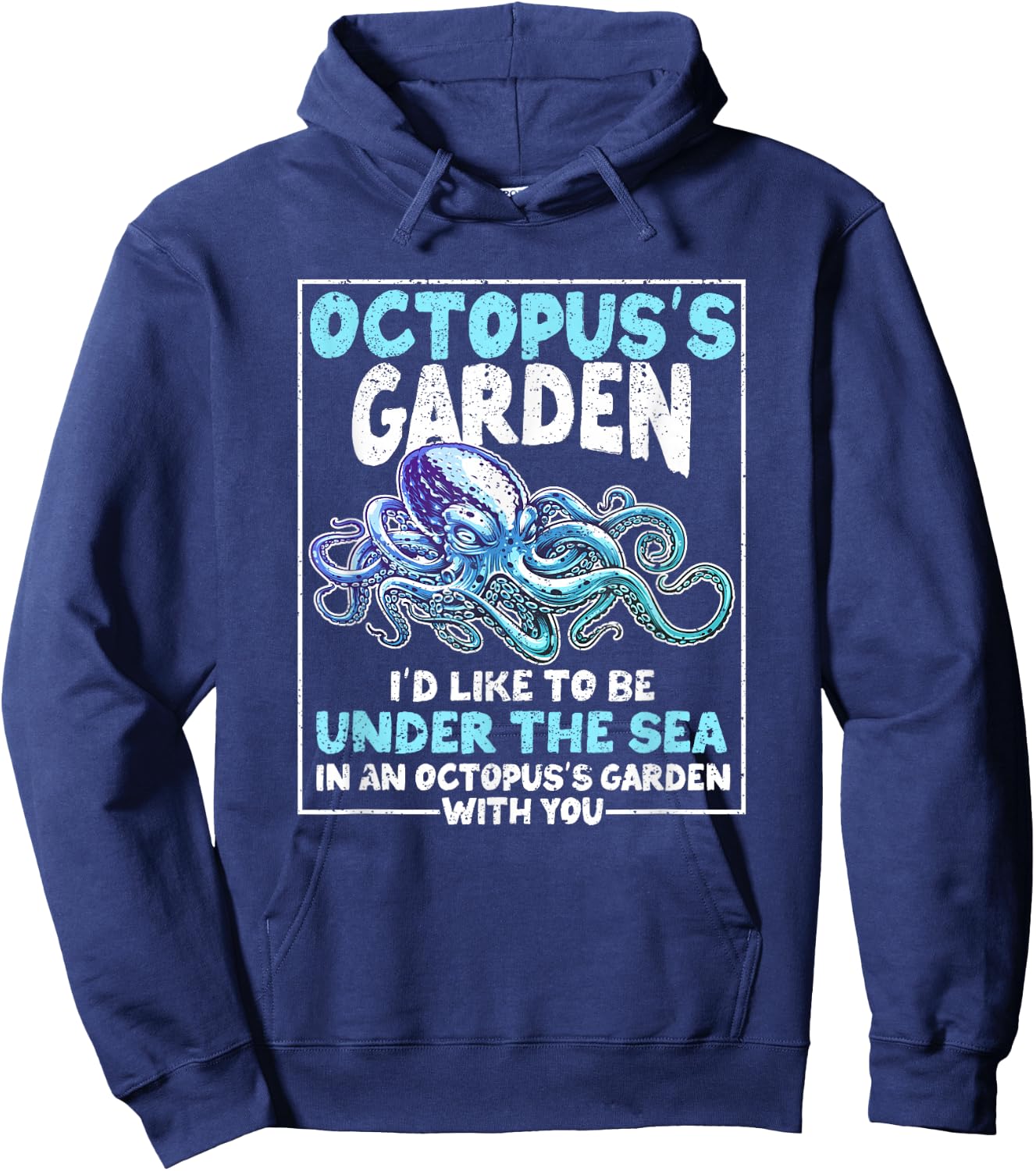 Octopus's Garden Funny Gardening Kraken Octo Lover Octopus Hoodie - Hoodie | Navy
