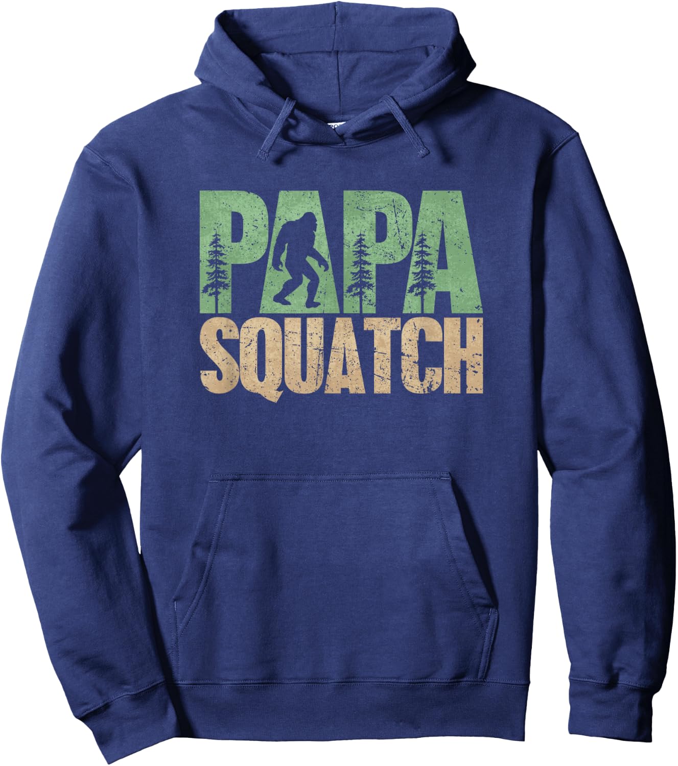 Bigfoot Papa Daddy Dad Sasquatch Yeti Adventure Men Hoodie - Hoodie | Navy