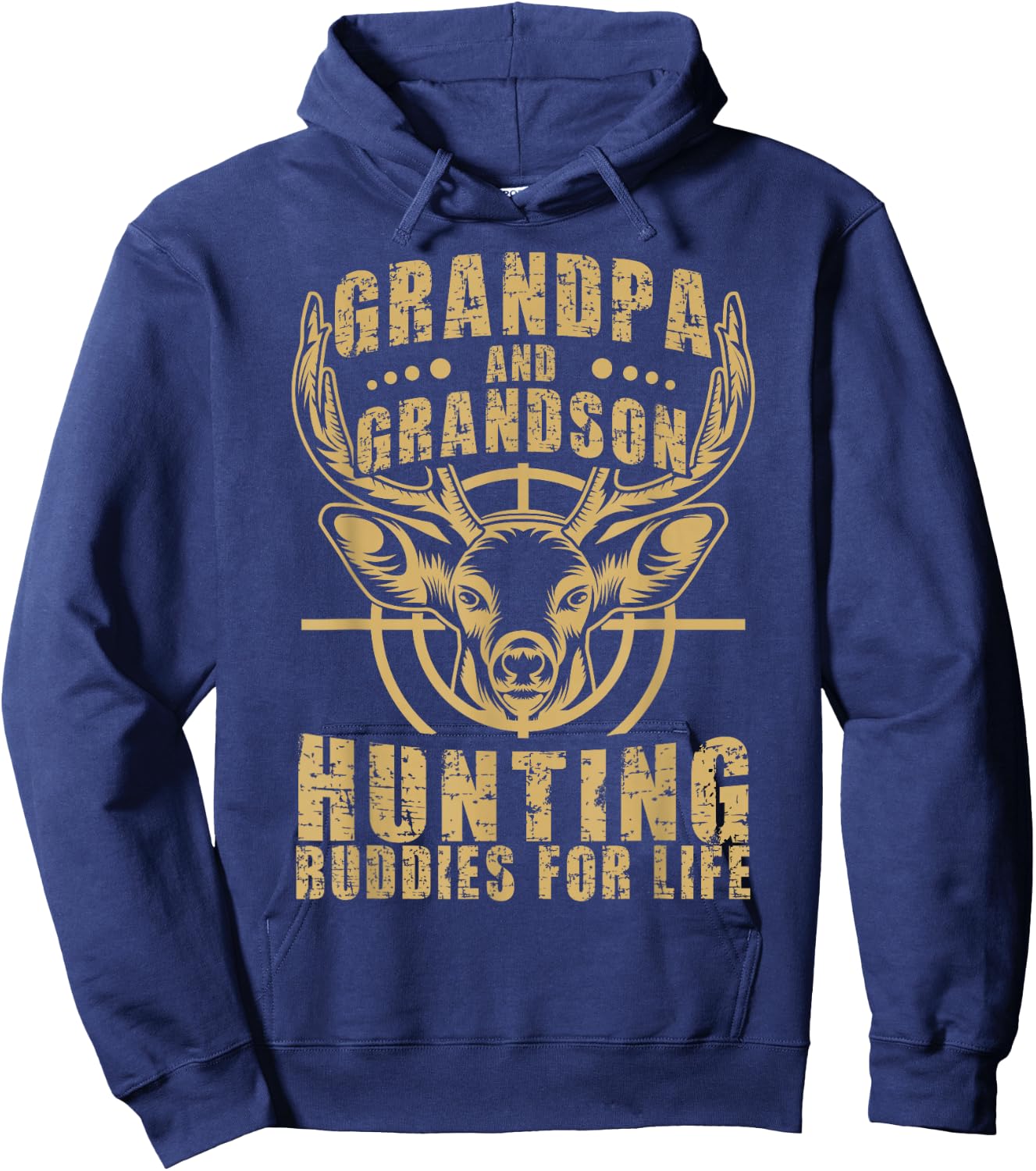 Hunting Buddy Grandpa And Grandson Hunting Buddies Hoodie - Hoodie | Navy