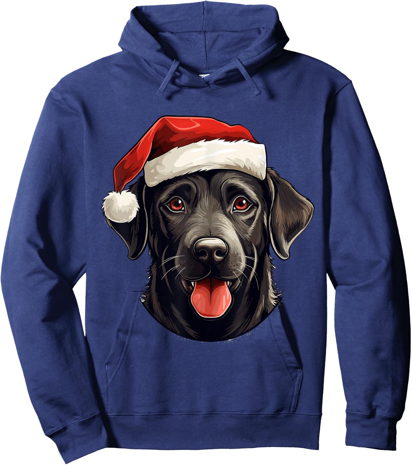 Labrador Retriever Dog Designs -Adults Small Black Cartoon Christmas Hoodie - Hoodie | Navy