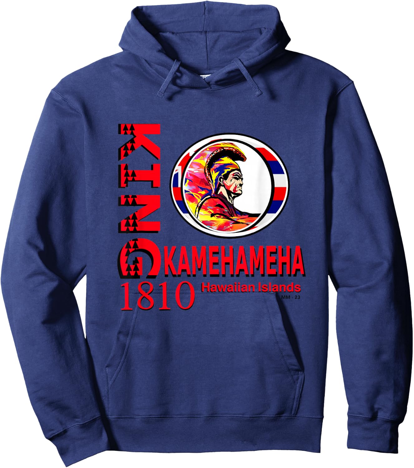 King Kamehameha by micah moto Hoodie - Hoodie | Navy