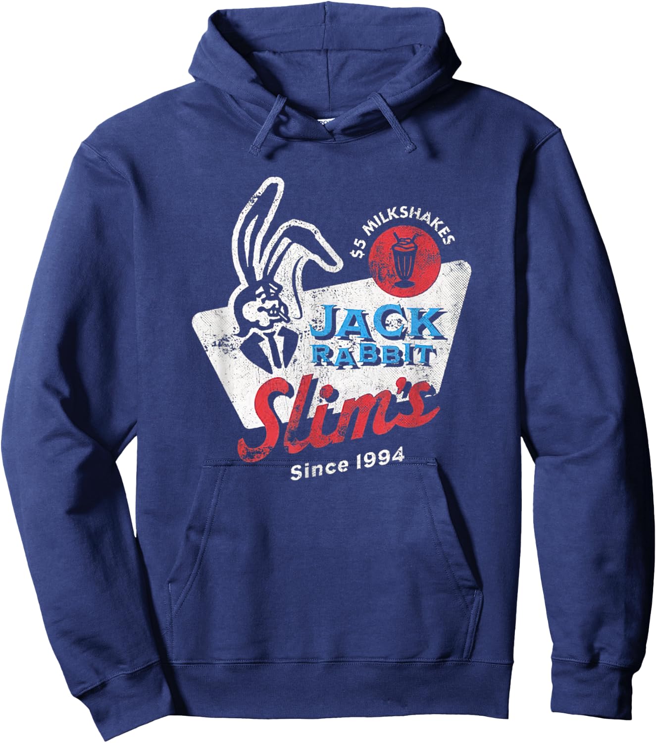 Rabbit Jack Slim's Pulp Milkshake Restaurant Retro Vintage Hoodie - Hoodie | Navy