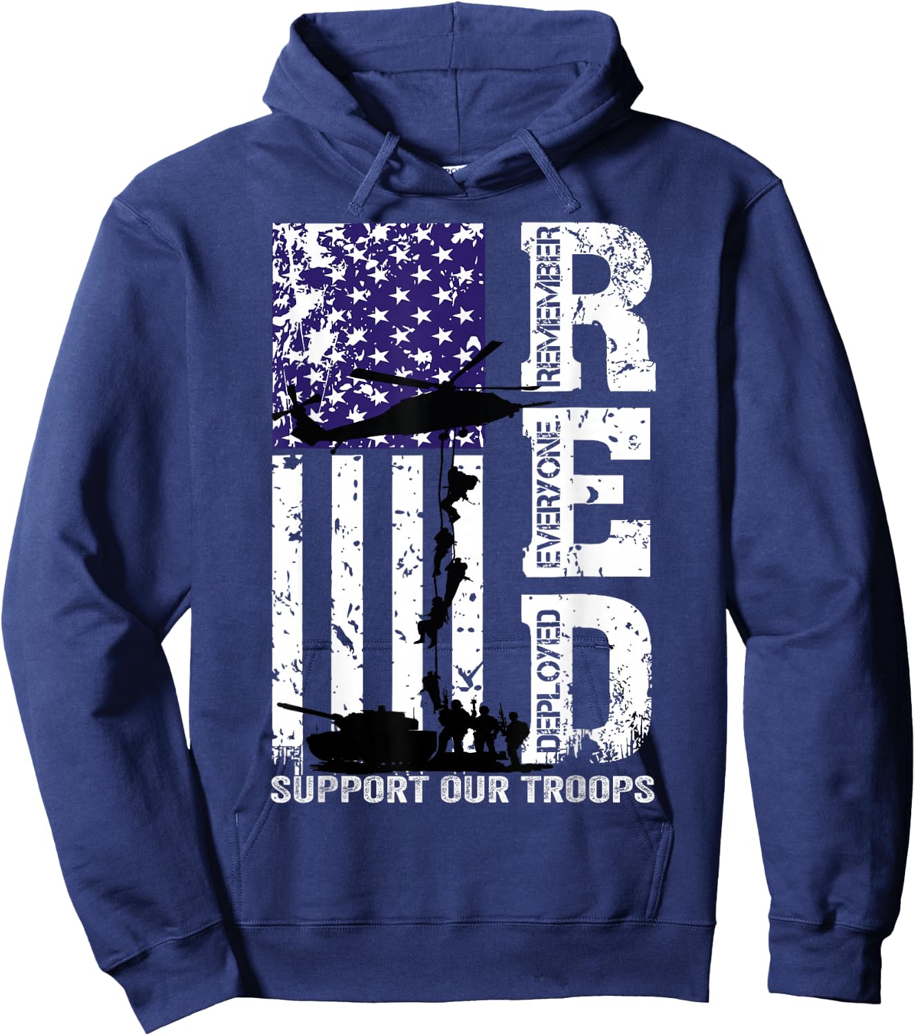 R.E.D. Remember Everyone Deployed Red Friday Military Hoodie - Hoodie | Navy