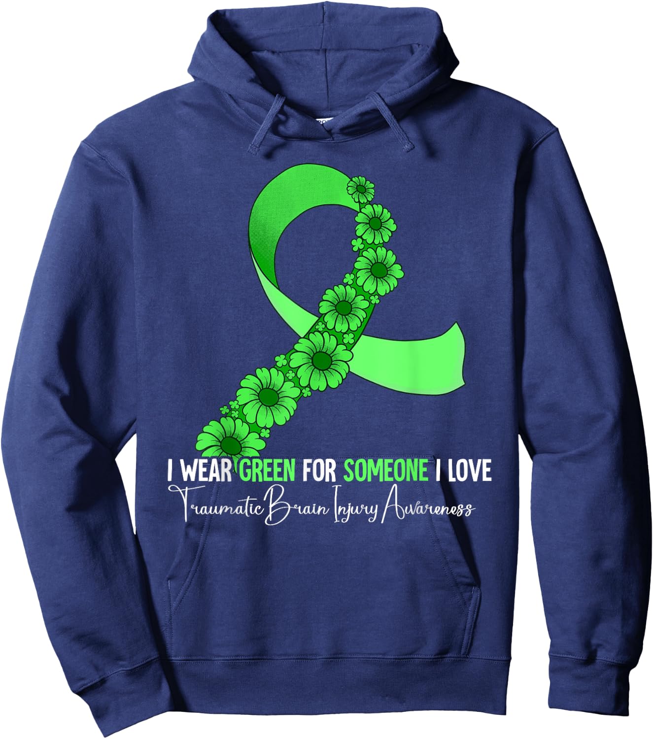 Traumatic Brain Injury Awareness Hoodie - Hoodie | Navy