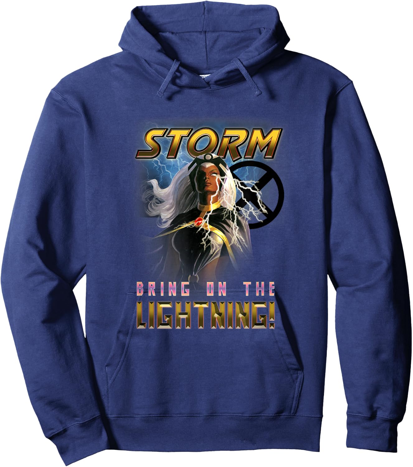 Marvel X-Men Storm Bring On The Lightning Retro Shot Hoodie - Hoodie | Navy