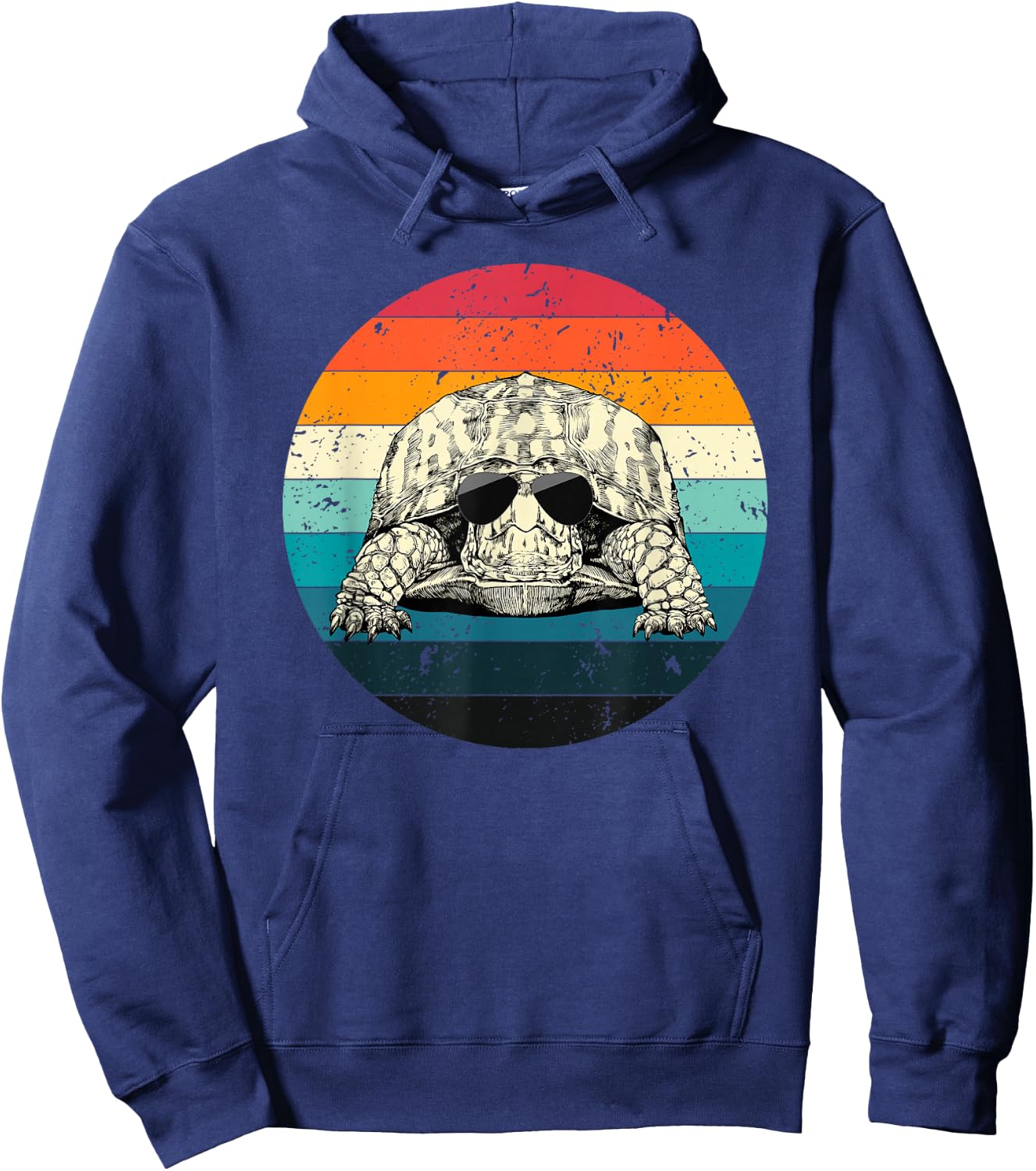Retro Vintage Eastern Box Turtle Sunglasses Animal Lovers Hoodie - Hoodie | Navy