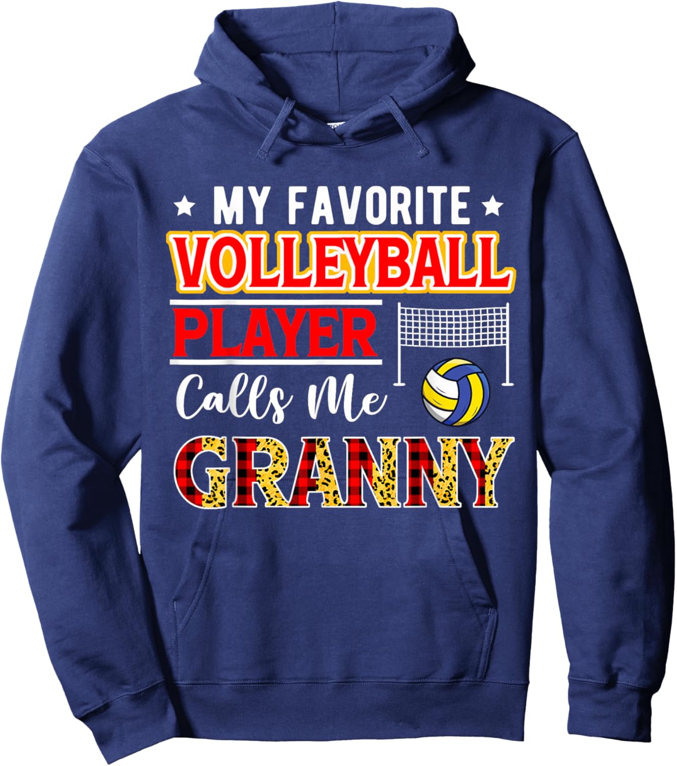 My Favorite Volleyball Player Calls Me Granny Mother's Day Hoodie - Hoodie | Navy