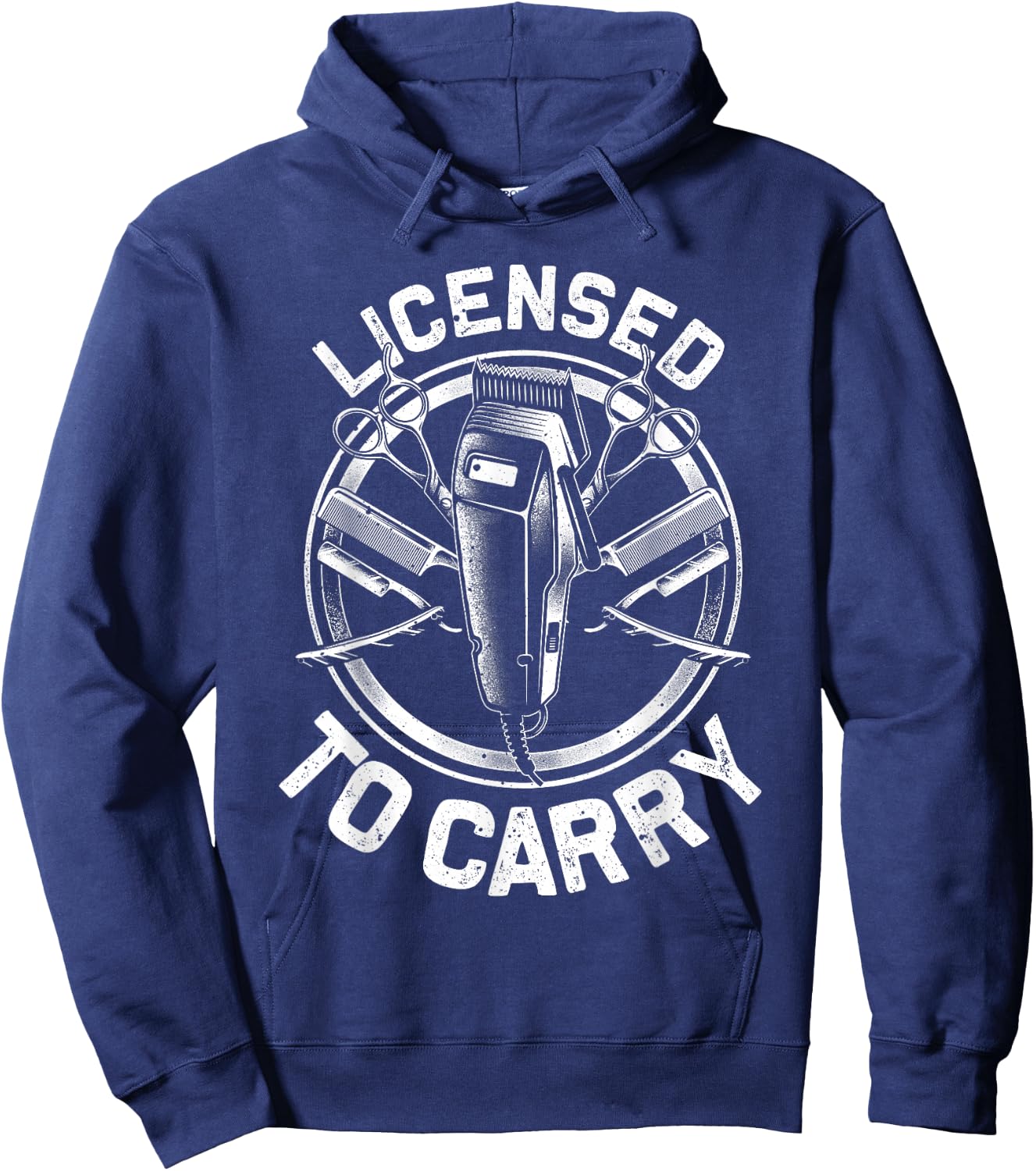 Funny Barber Designs Dad Hairstyling Stylist Tools Hoodie - Hoodie | Navy