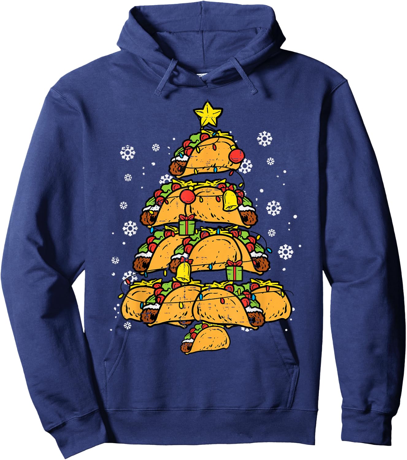 Taco Christmas Tree Xmas Mexican Food Men Women Kids Hoodie - Hoodie | Navy