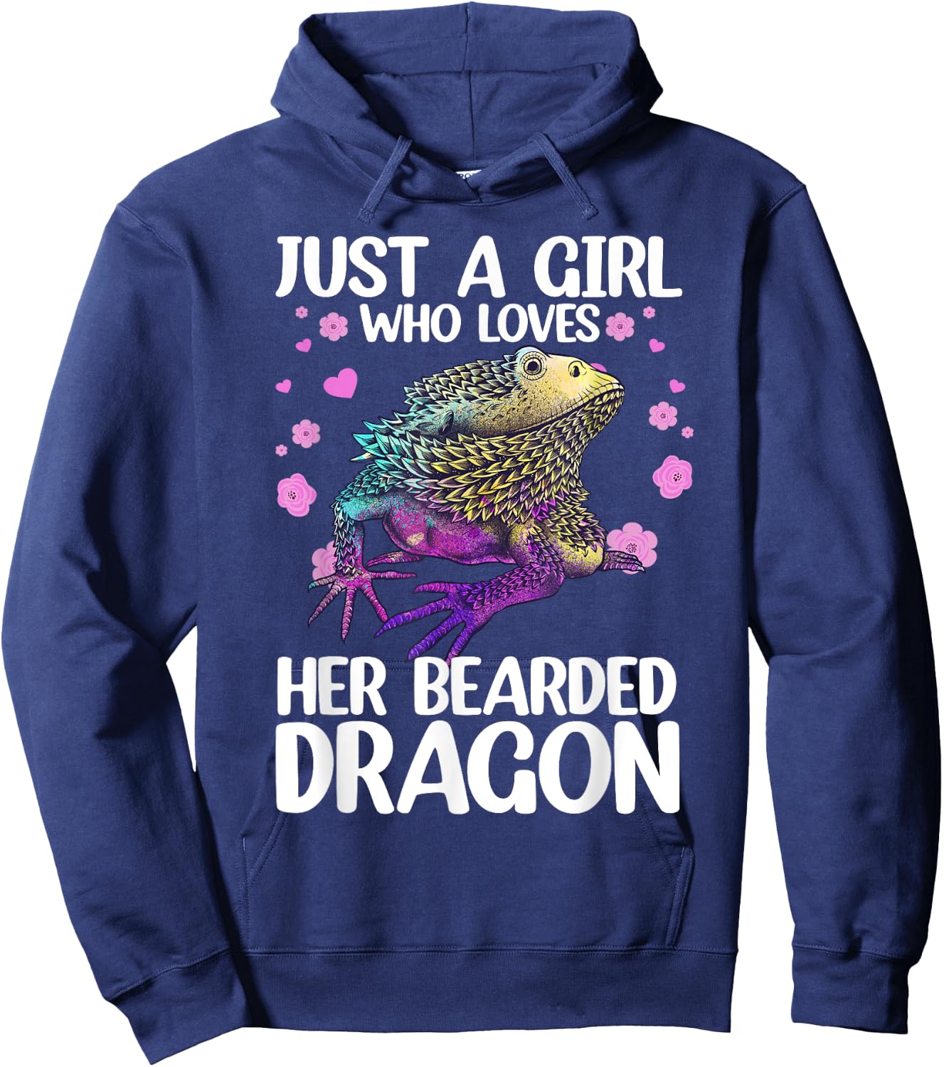 Cute Bearded Dragon Girls Bearded Dragon Lovers Hoodie - Hoodie | Navy