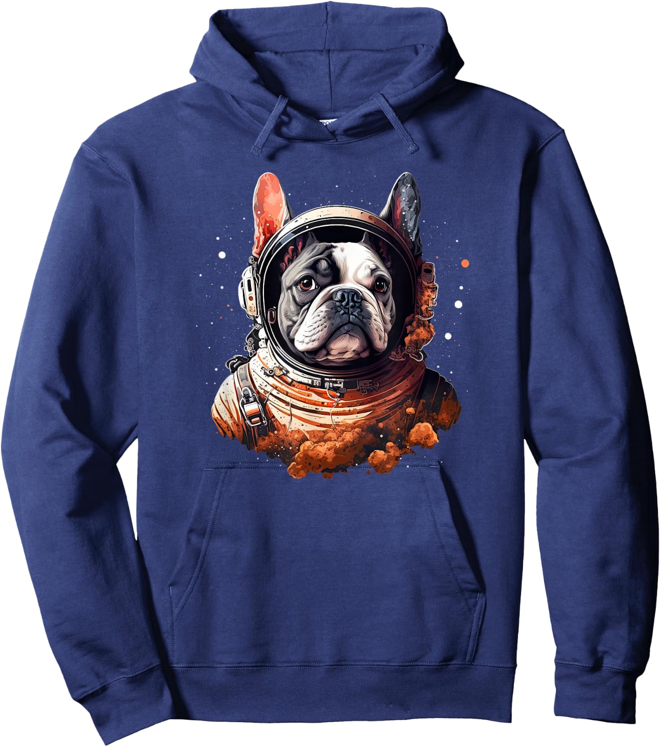 Funny French Bulldog Frenchie Astronaut in the Space Men Women Girls Kids Hoodie - Hoodie | Navy