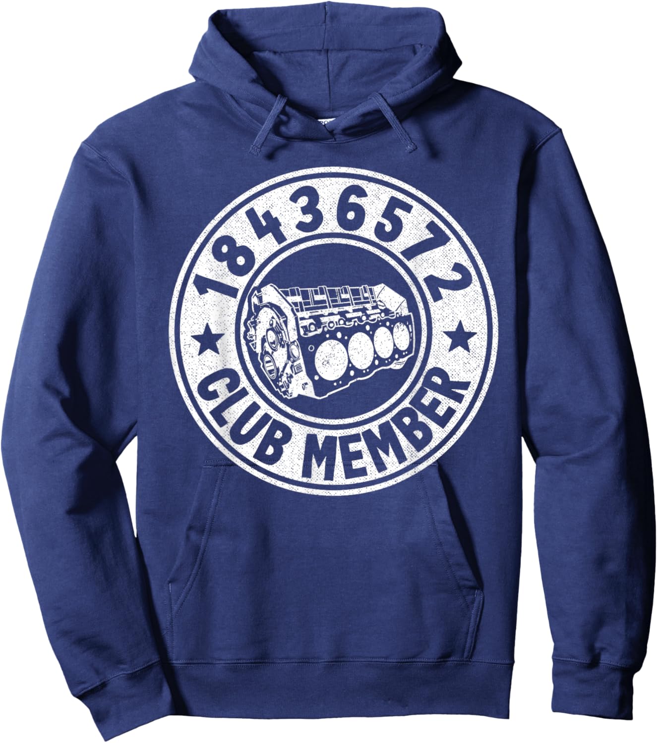 18436572 Club Member Firing Order Big Block Car Guy Garage Hoodie - Hoodie | Navy