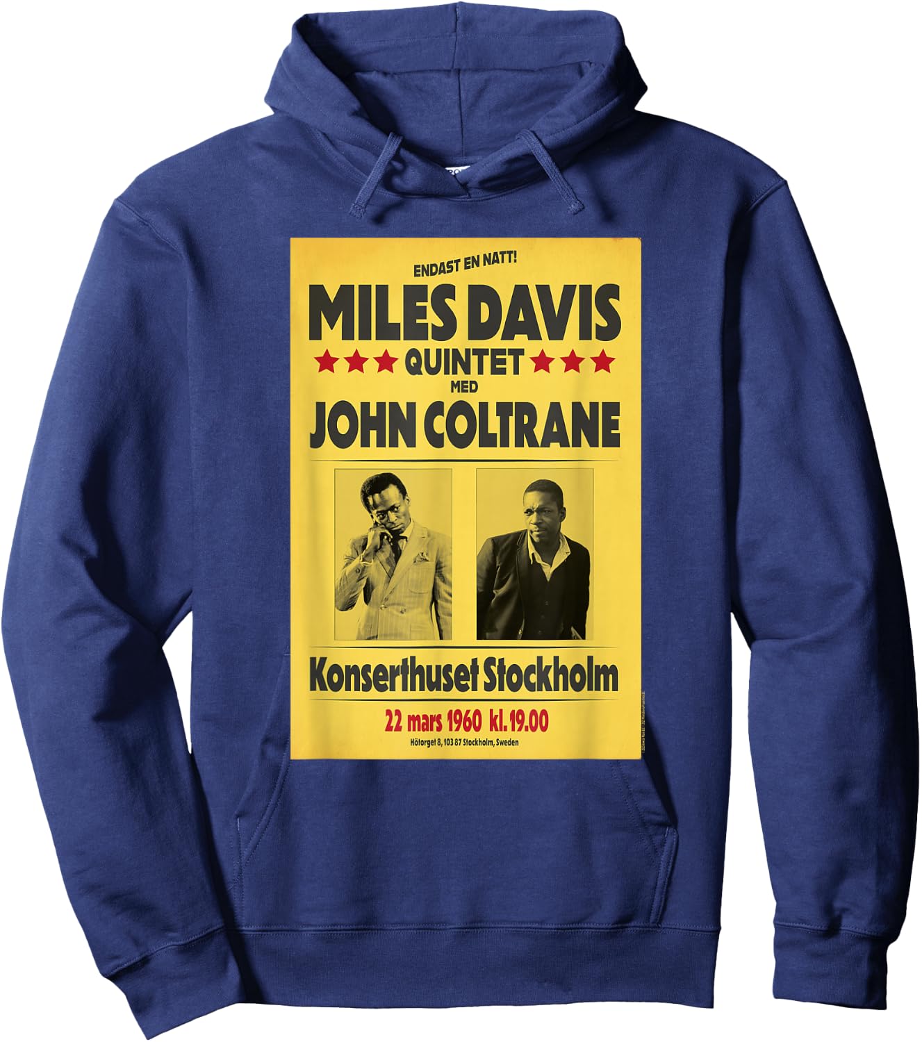 Miles Davis Quintet and John Coltrane Stockholm 1960 Hoodie - Hoodie | Navy
