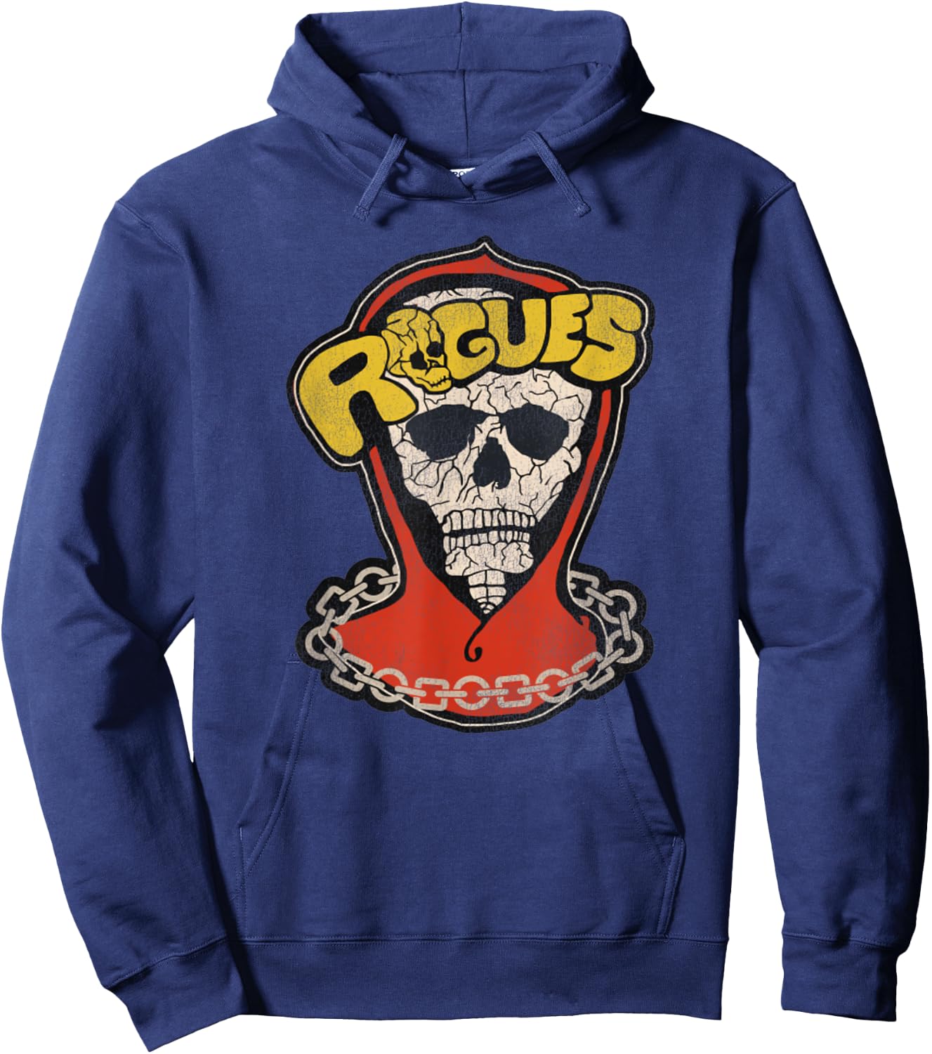 Vintage The Rogues Skull The Warriors 80s Movie Hoodie - Hoodie | Navy