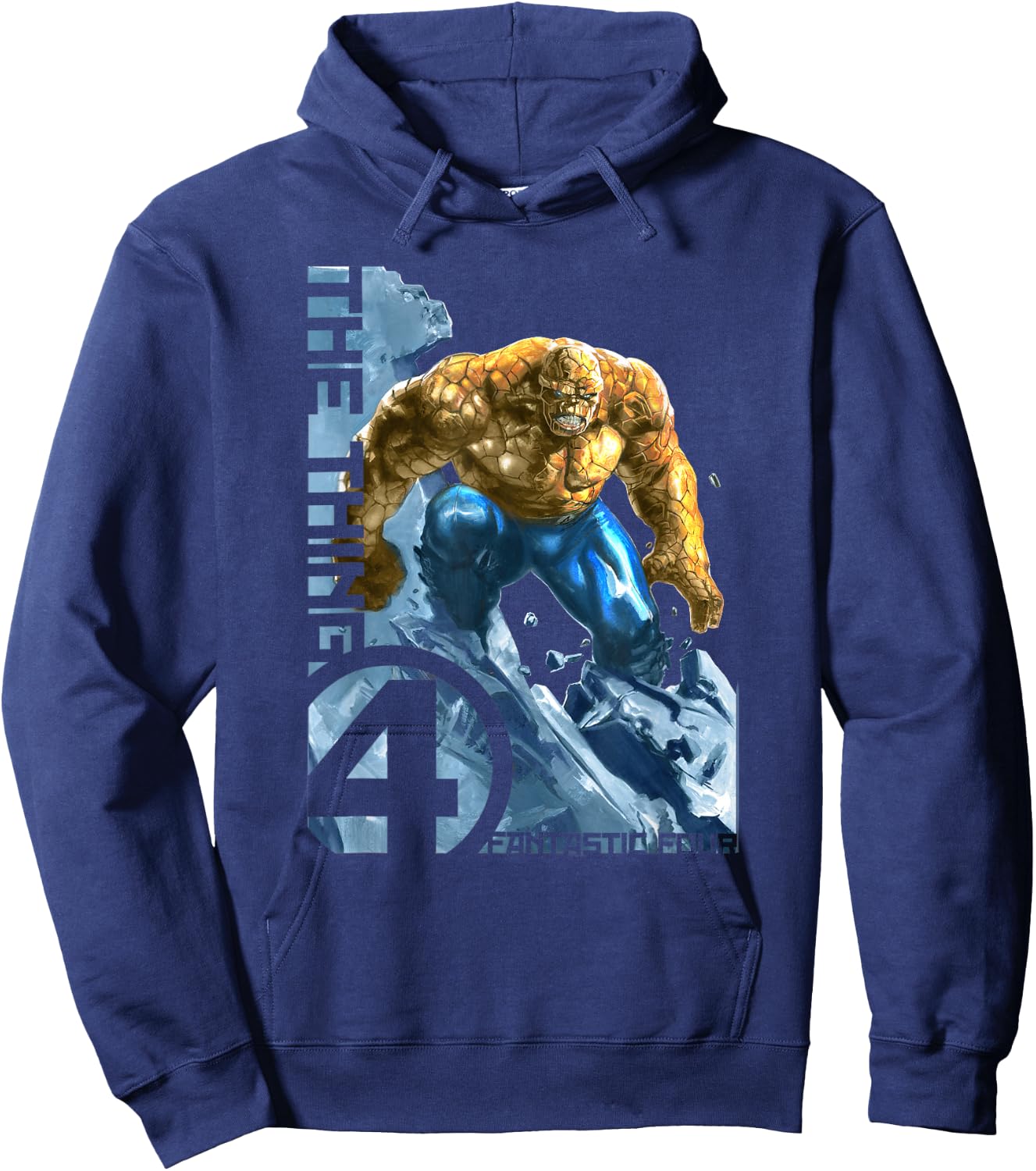 Marvel Fantastic Four The Thing Rocks Epic Poster Hoodie - Hoodie | Navy