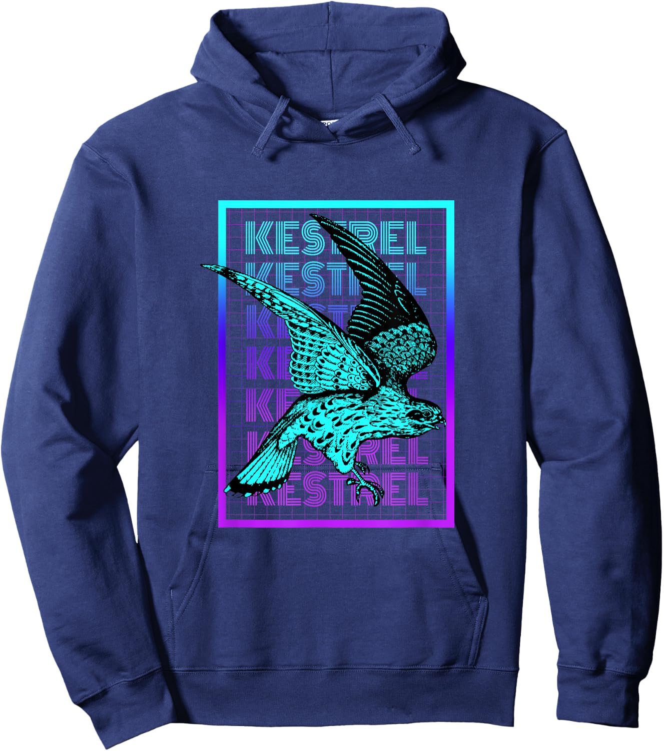 Kestrel Bird Vintage Retro Kestrel Hoodie - Hoodie | Navy