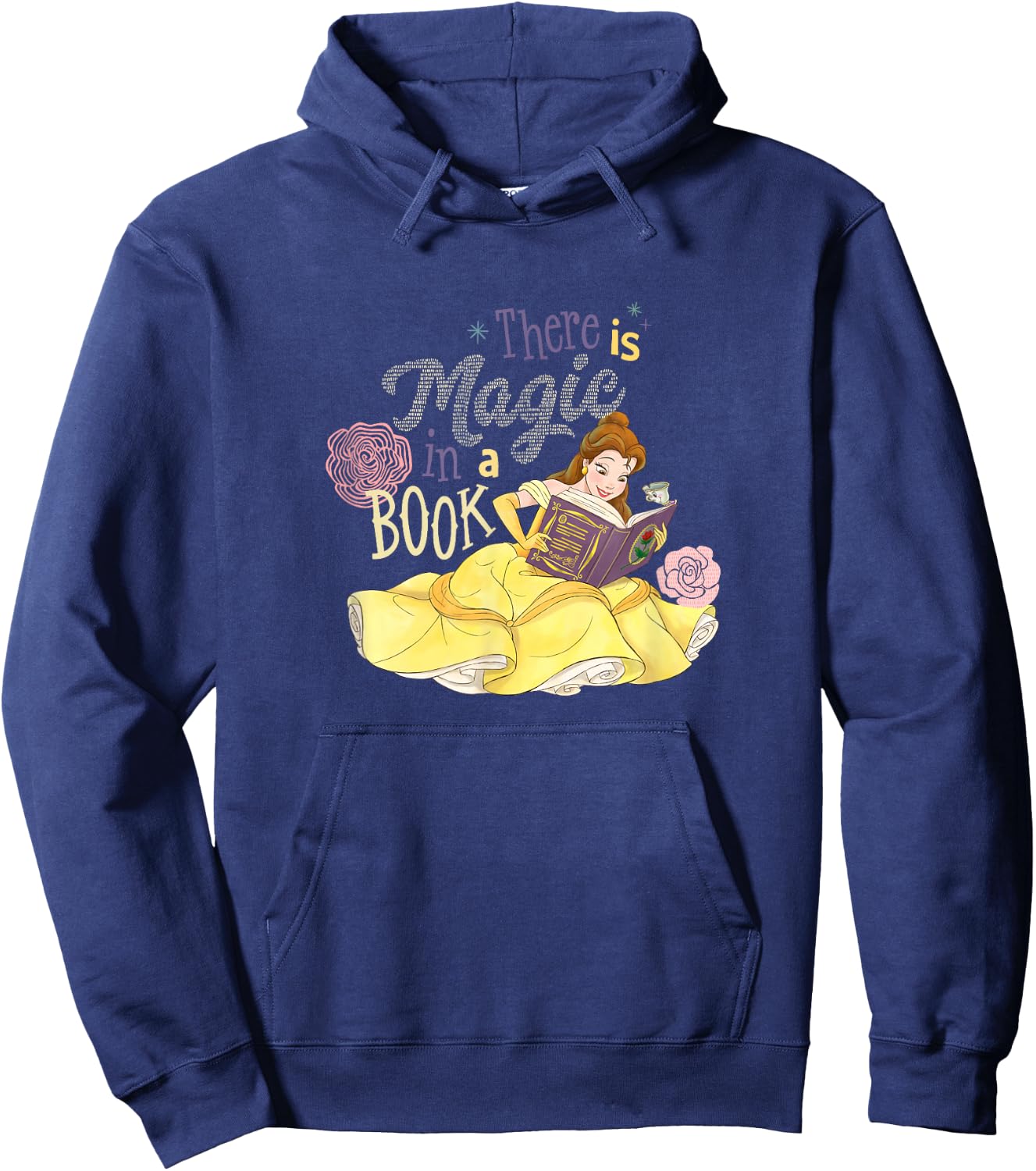 Disney Beauty and The Beast Belle There is Magic in A Book Hoodie - Hoodie | Navy