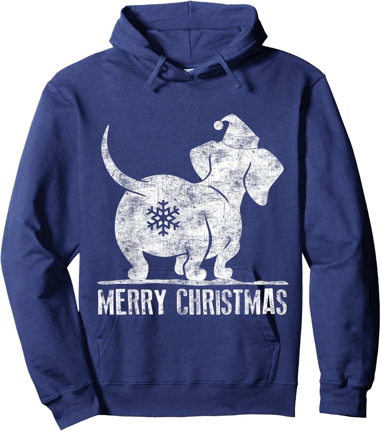 Funny Dachshund Ugly Christmas Shirt Weiner Dog Lovers Women Hoodie - Hoodie | Navy