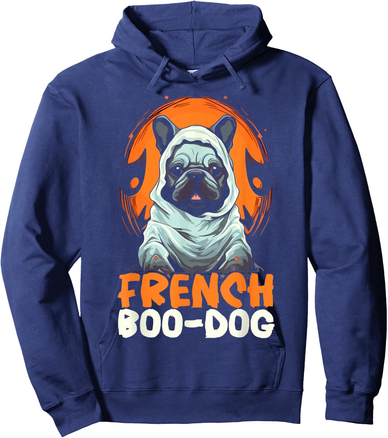 Bulldog Halloween Trick Or Treat French Bulldog Dog Lover Hoodie - Hoodie | Navy