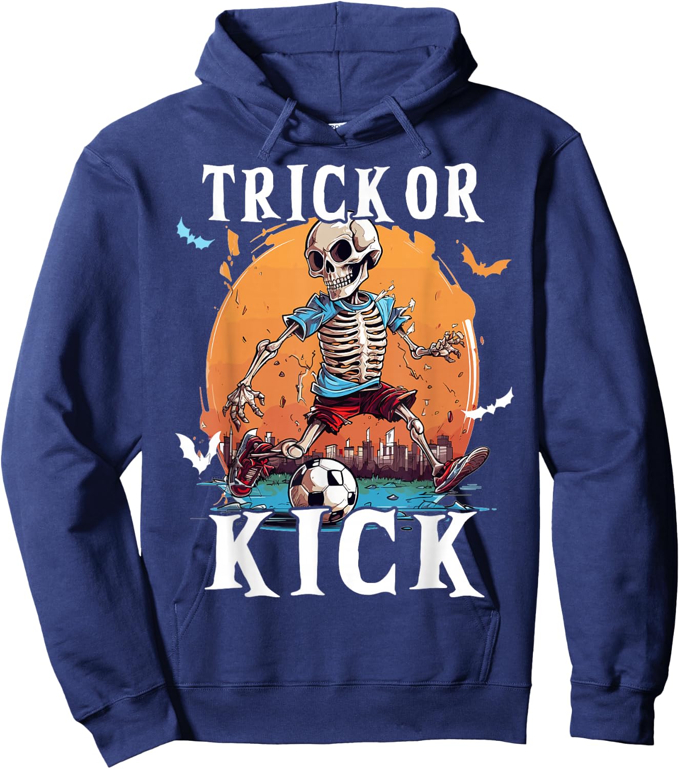 Soccer Skeleton Halloween Soccer Player Halloween Men Boys Hoodie - Hoodie | Navy