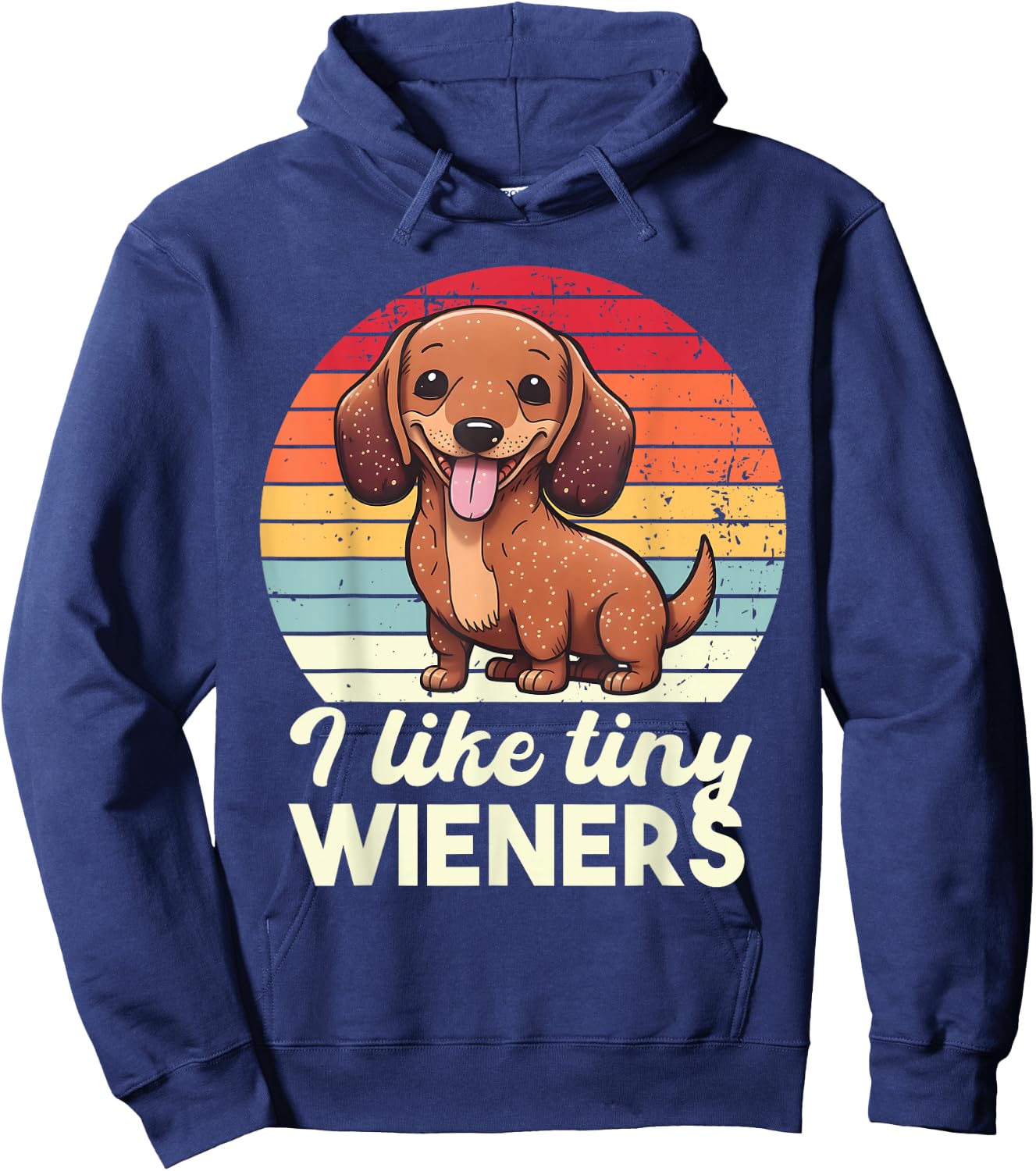 I like tiny Wieners Funny Cute Sausage Dog Owner Girls Hoodie - Hoodie | Navy
