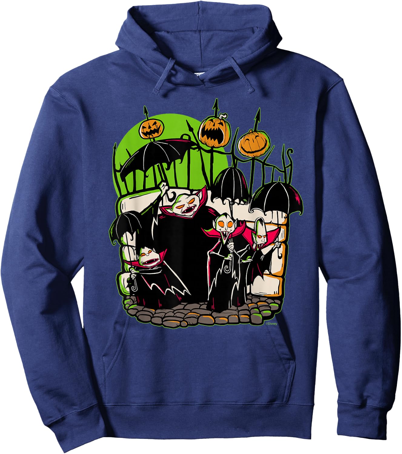 Disney 100 Nightmare Before Christmas Halloween Vampires Hoodie - Hoodie | Navy