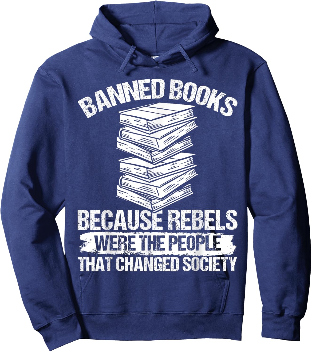 Banned Book List Librarian Banned Book Set Book Lover Hoodie - Hoodie | Navy