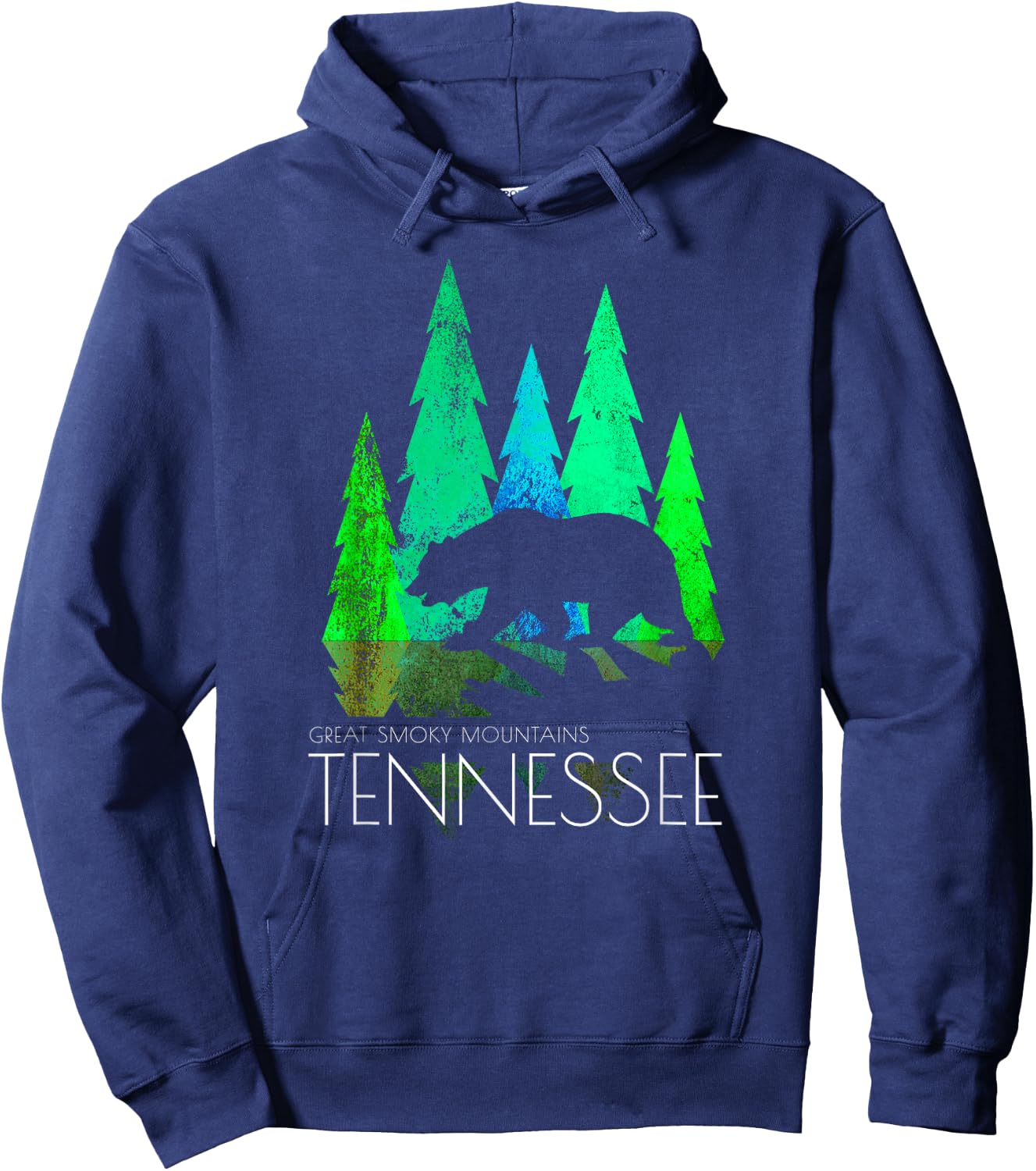 Great Smoky Mountains - Tennessee - Black Bear Tennessee Hoodie - Hoodie | Navy