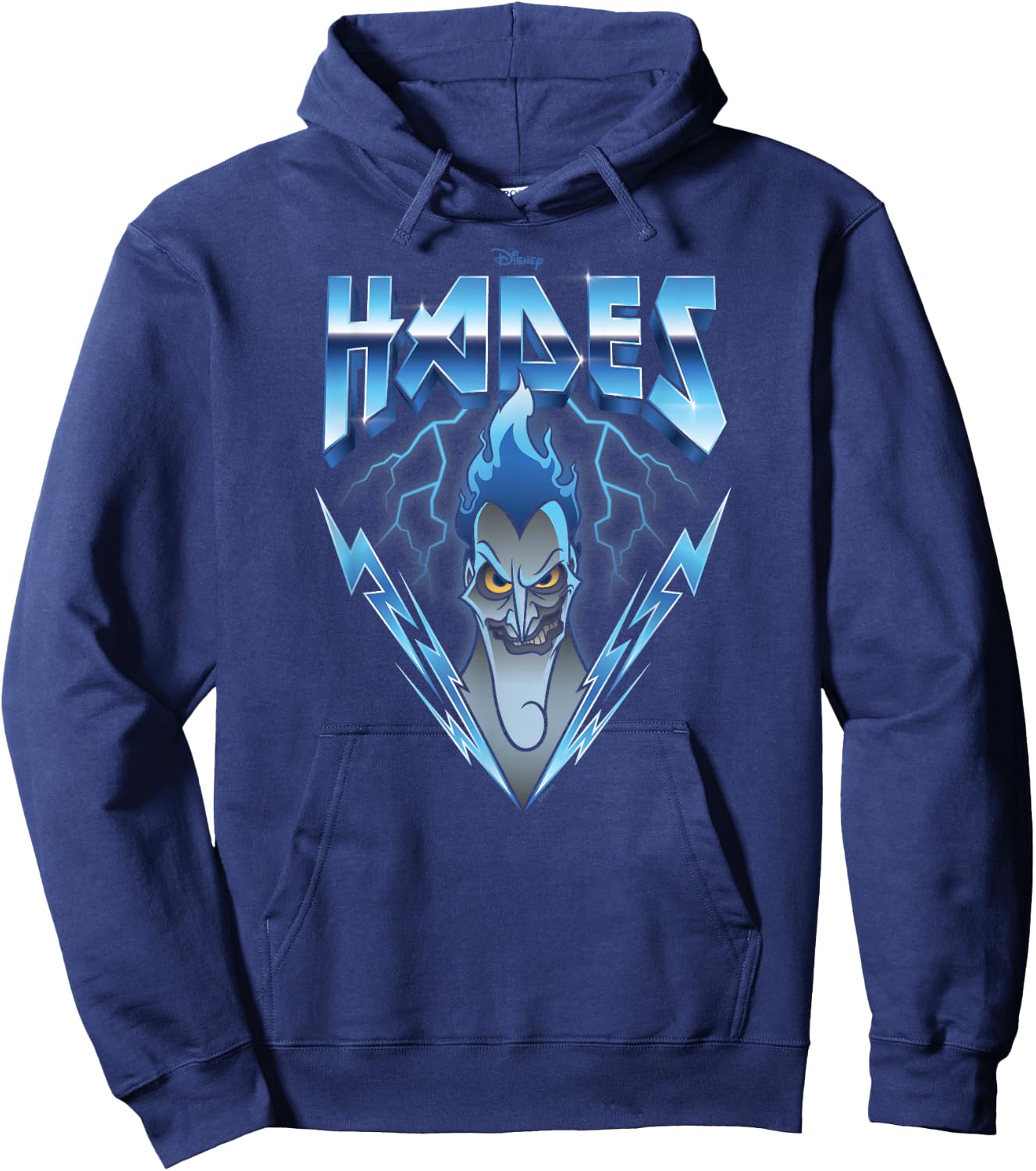 Disney Villains - Hades Blue Lightning Rock n Roll Hoodie - Hoodie | Navy
