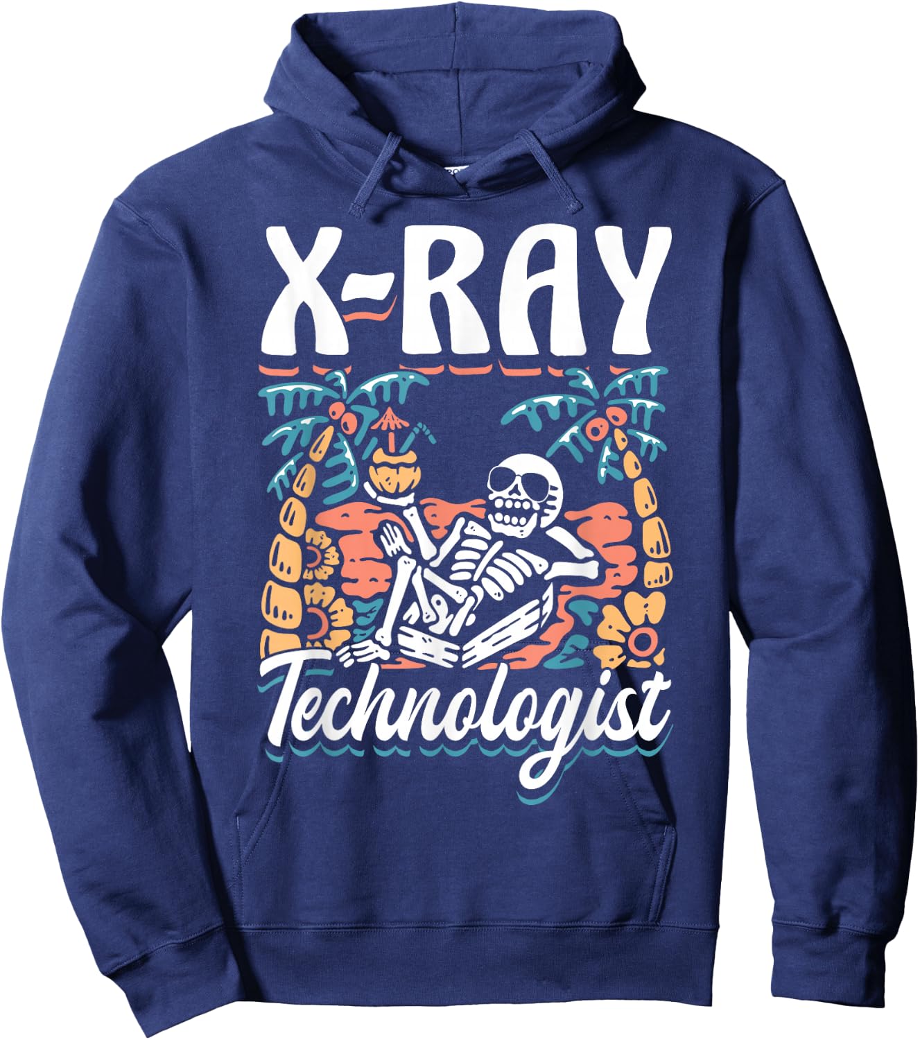 X-Ray Tech Skeleton Radiology Department X- Ray Technologist Hoodie - Hoodie | Navy