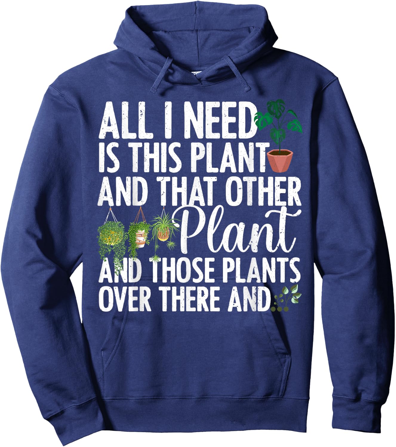 Funny Plant Art Men Gardening Plant Lover Gardener Small Hoodie - Hoodie | Navy