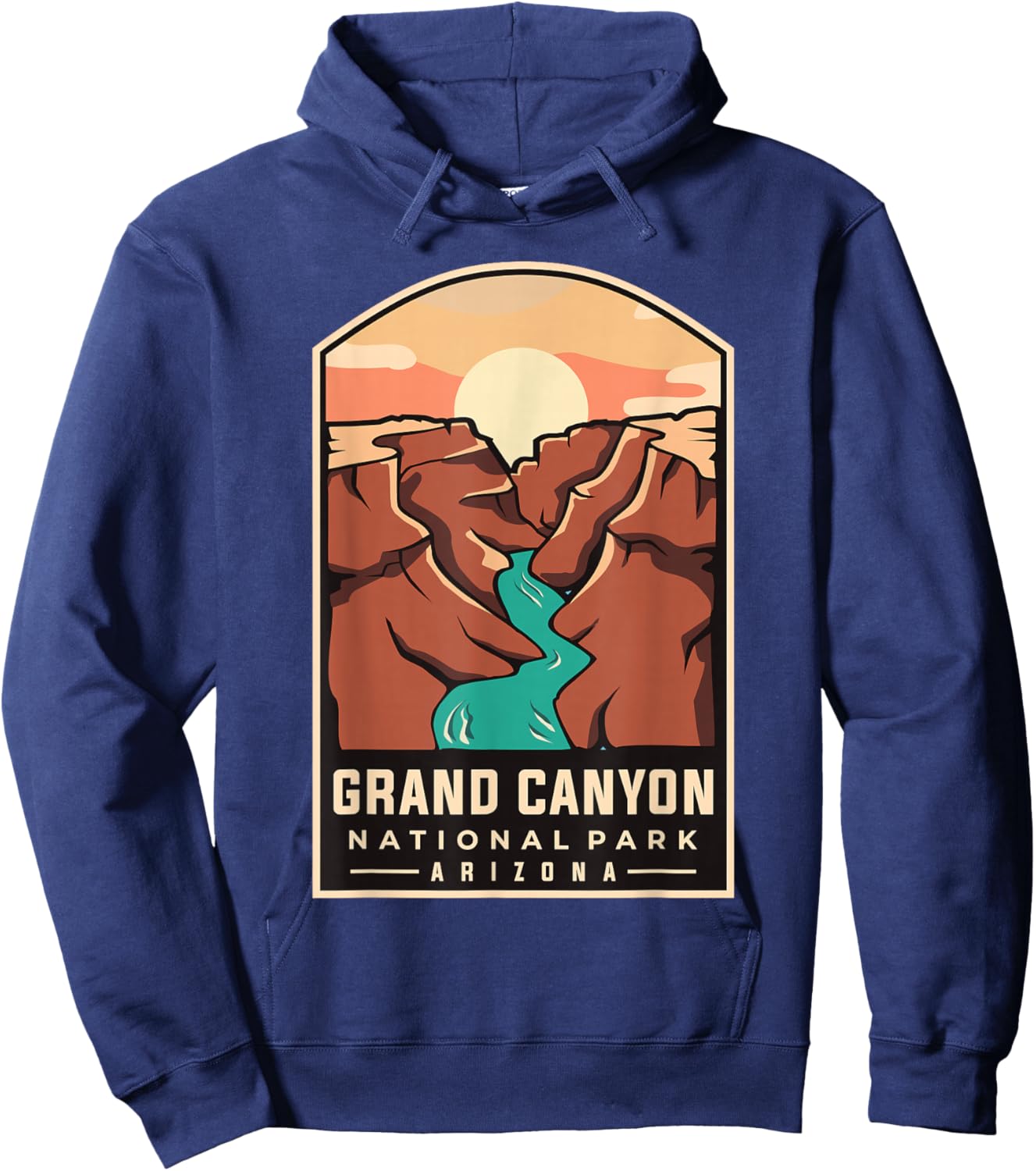 Grand Canyon National Park - Throwback Design - Classic Hoodie - Hoodie | Navy