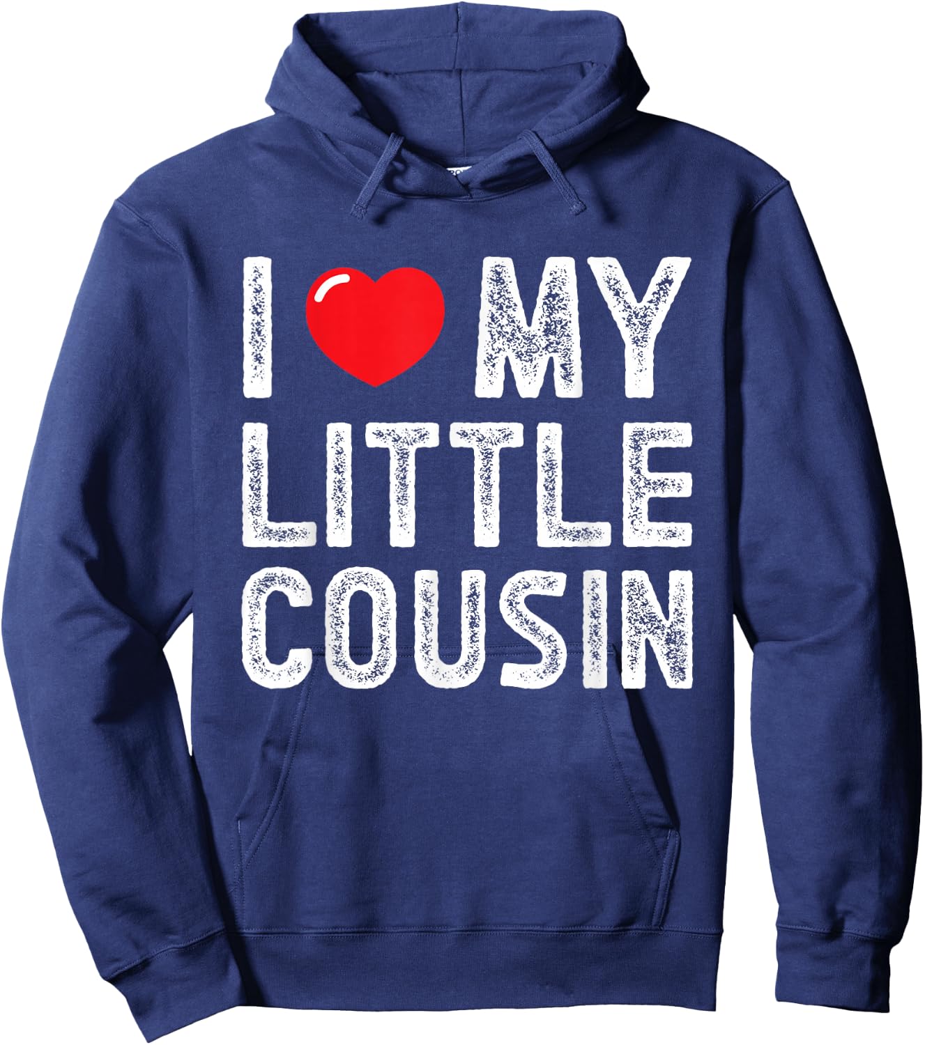 I Love My Little Cousin Vintage I Heart My Little Cousin Hoodie - Hoodie | Navy