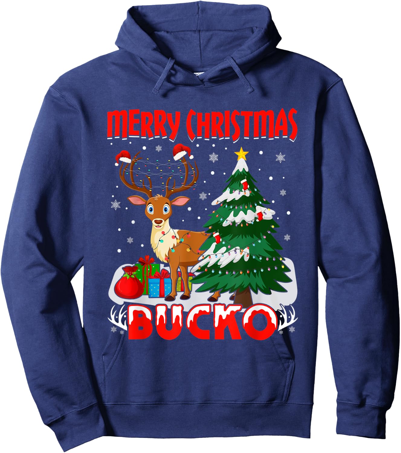 Merry Christmas Bucko Hoodie - Hoodie | Navy