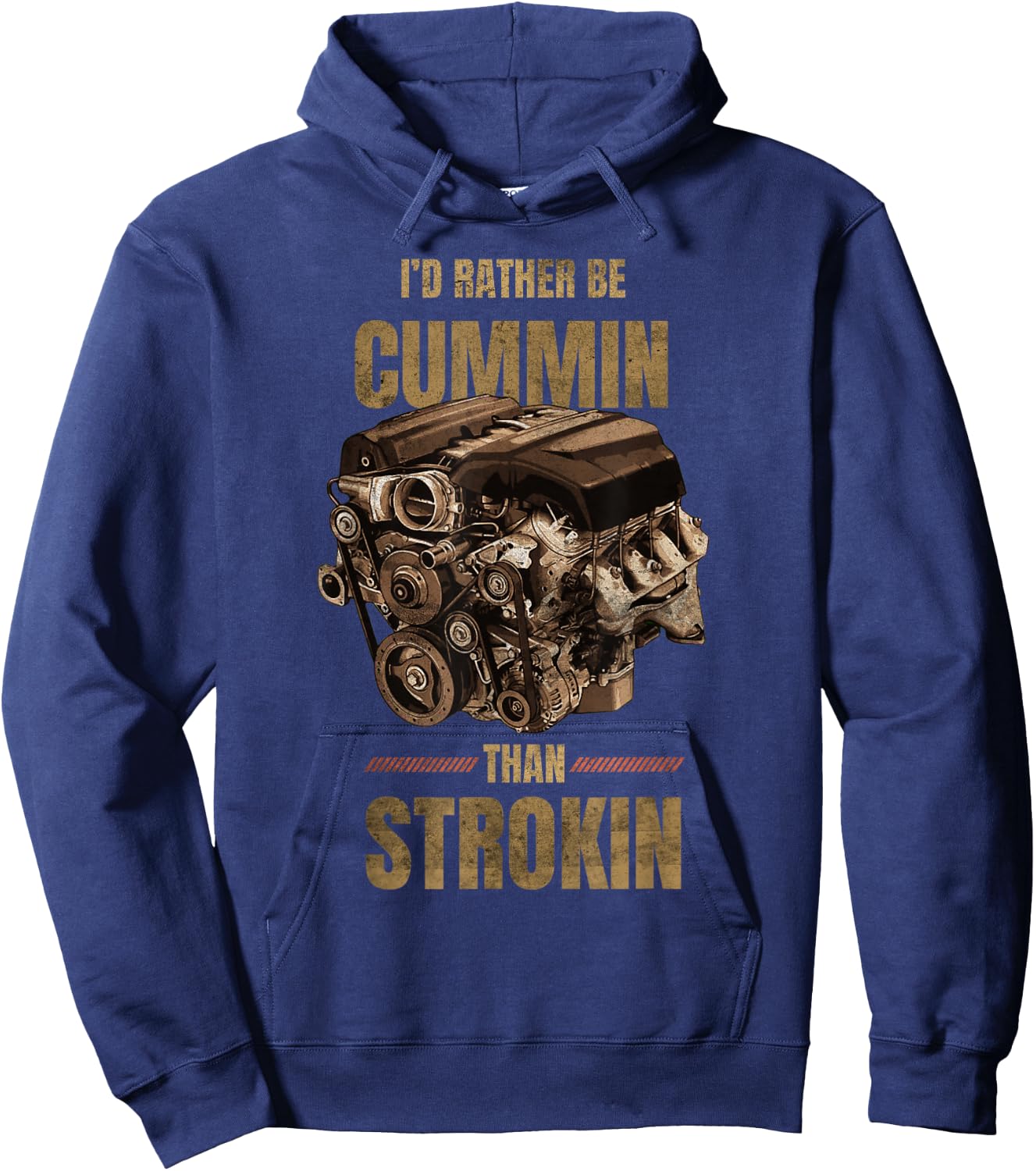 I'd Rather Be Cummin Than Strokin Hoodie - Hoodie | Navy