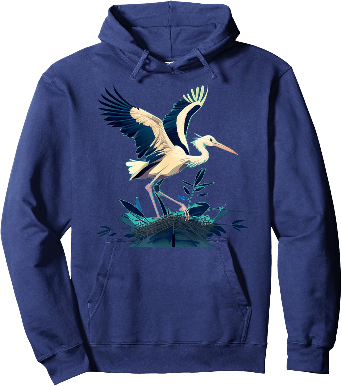 Funny Stork Bird Hoodie - Hoodie | Navy