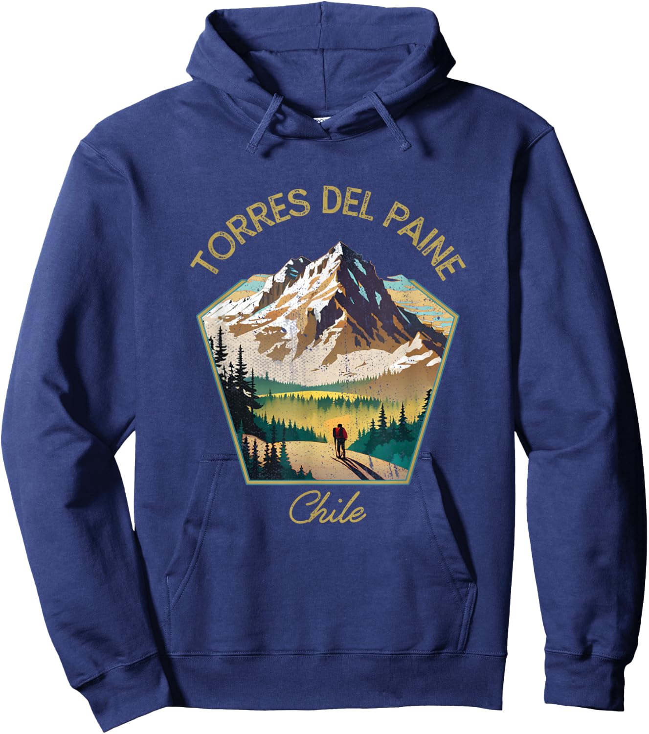 Torres Del Paine Retro Clothing - Torres Del Paine Souvenir Hoodie - Hoodie | Navy