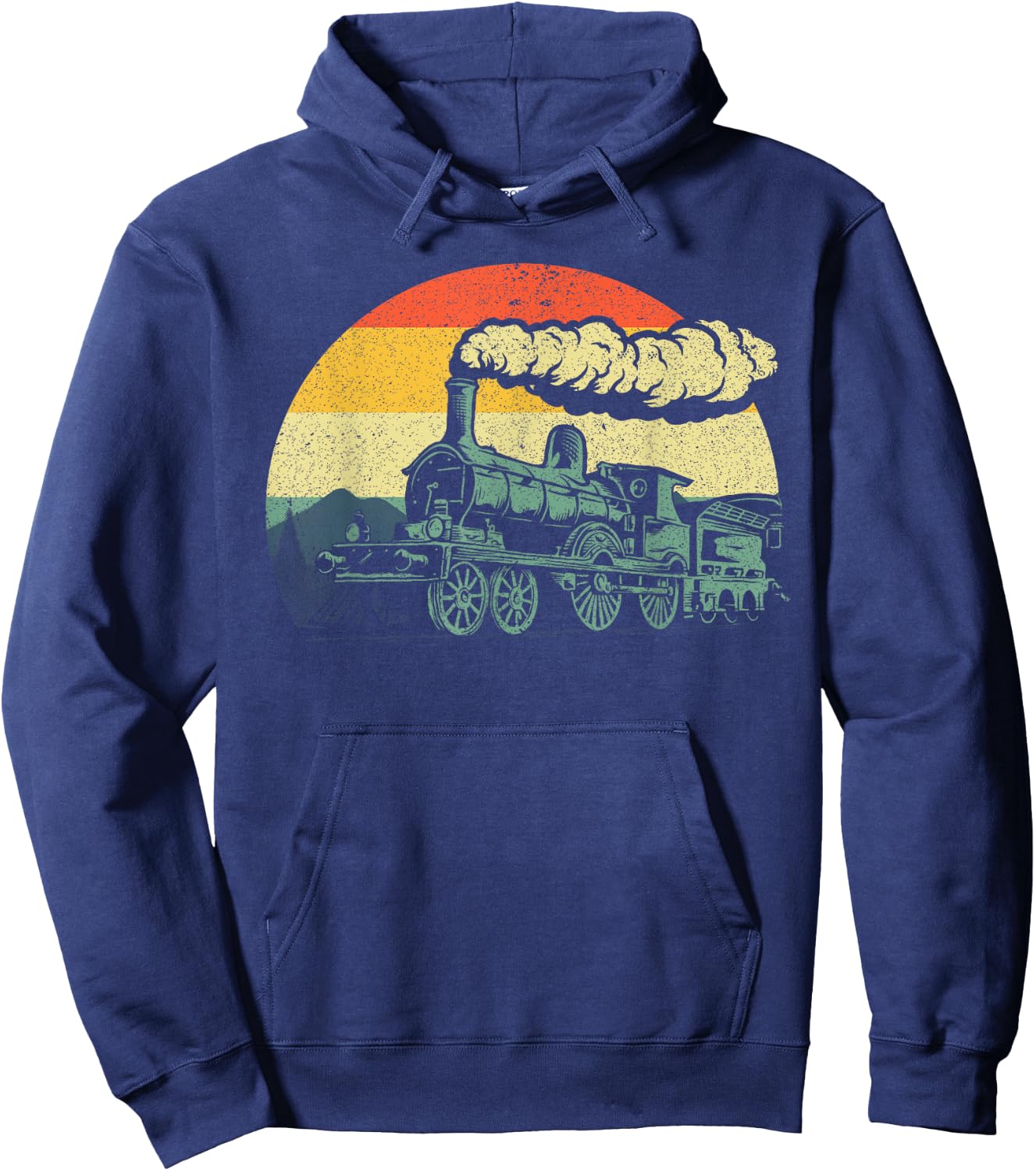 Cool Train Women Vintage Steam Engine Railroad Model Hoodie - Hoodie | Navy
