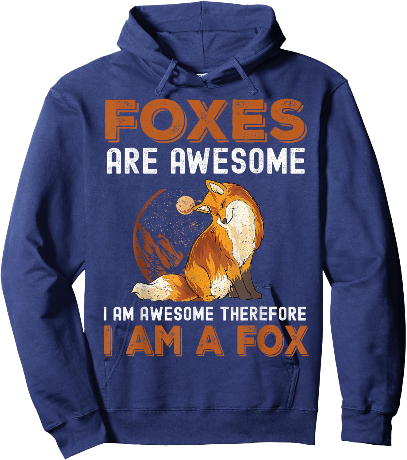 Cool Fox Design Women Kids Wildlife Animal Fox Lover Hoodie - Hoodie | Navy
