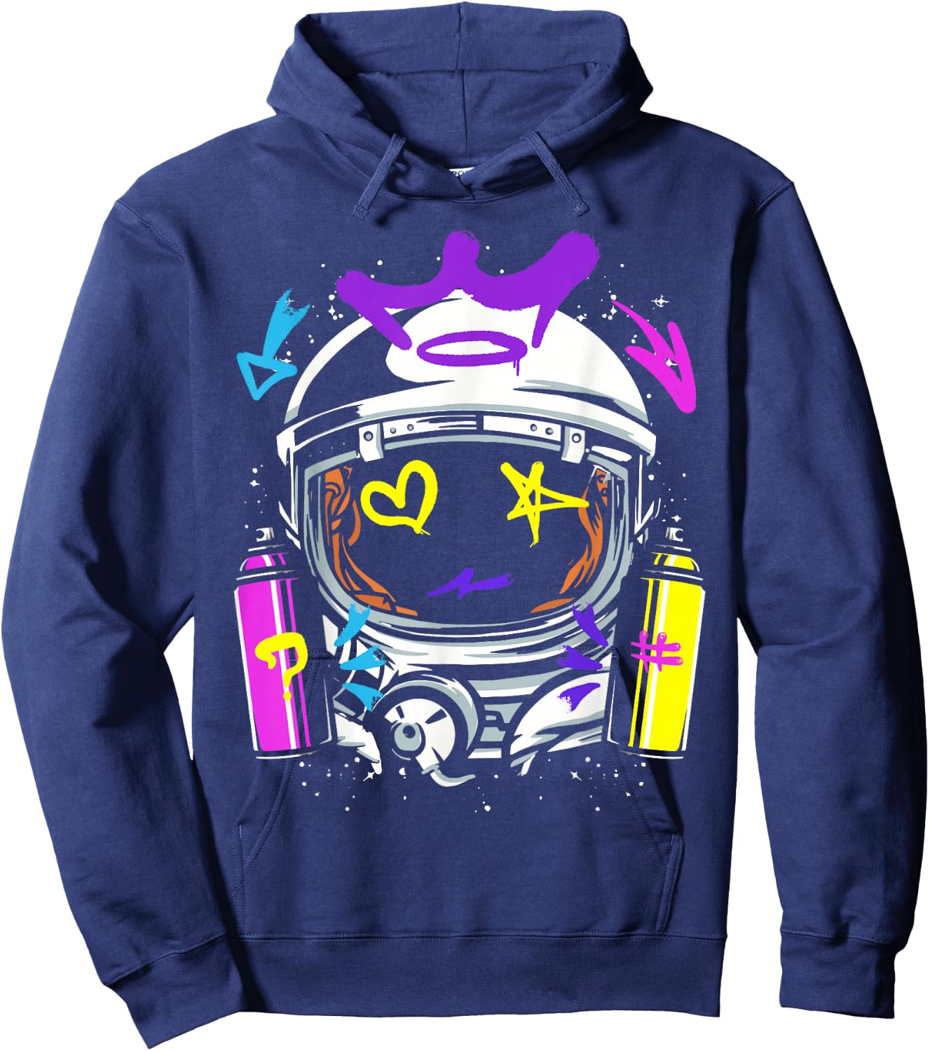 Graffiti Astronaut Spray Paint Street Art Drawing Artist Hoodie - Hoodie | Navy
