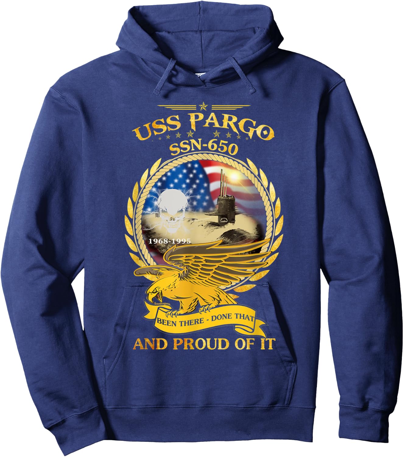 USS Pargo (SSN-650) 1968-1995 Hoodie - Hoodie | Navy