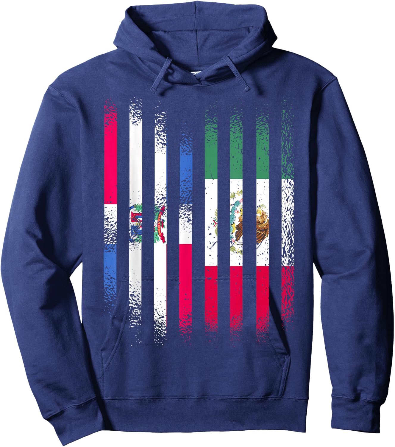 Dominican Republic Flag Mexico Grown Country Flags Stripes Hoodie - Hoodie | Navy