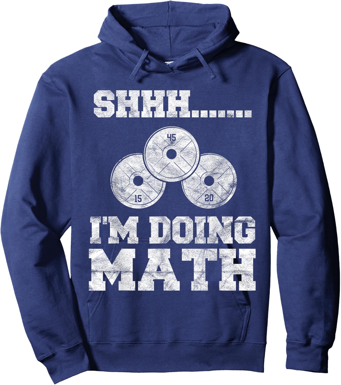 Shhh I'm Doing Math Funny Gym Powerlifting Squat Lifting Hoodie - Hoodie | Navy