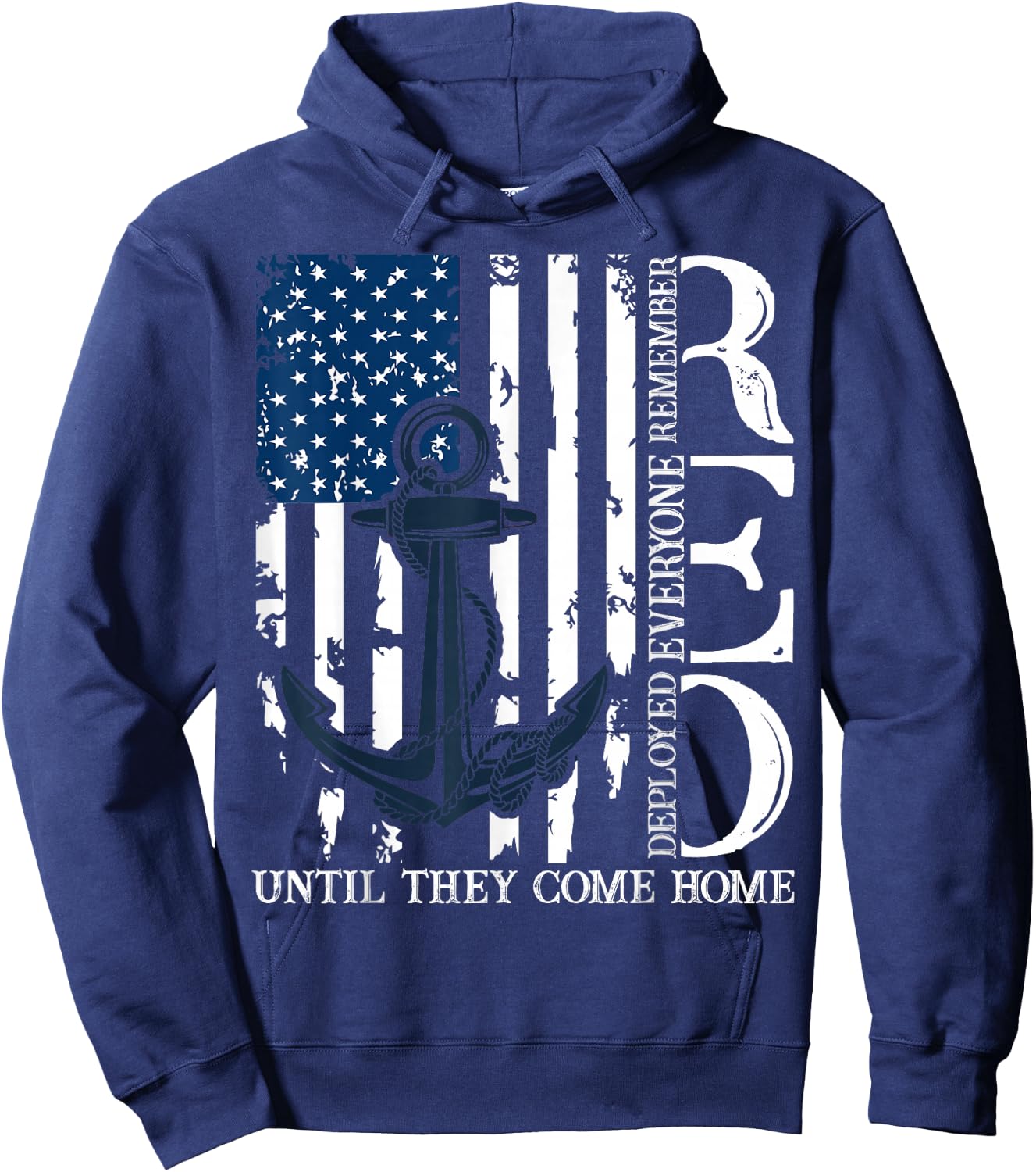Red Friday Military Memorial Day Veterans Family 4th Of July Hoodie - Hoodie | Navy